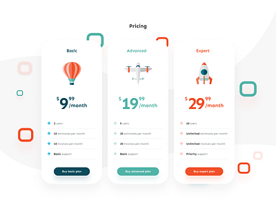 Pricing table design pricing pricing table table ui design web design