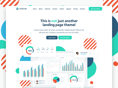Pagerland - landing page template for web app