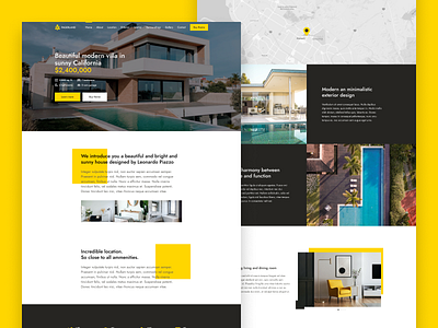 Pagerland - landing page template for real estates design landing page real estate ui ui design ux ux design web design