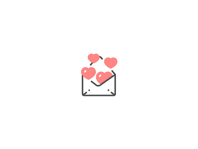 Download Letter With Hearts Icon By Koloicons On Dribbble