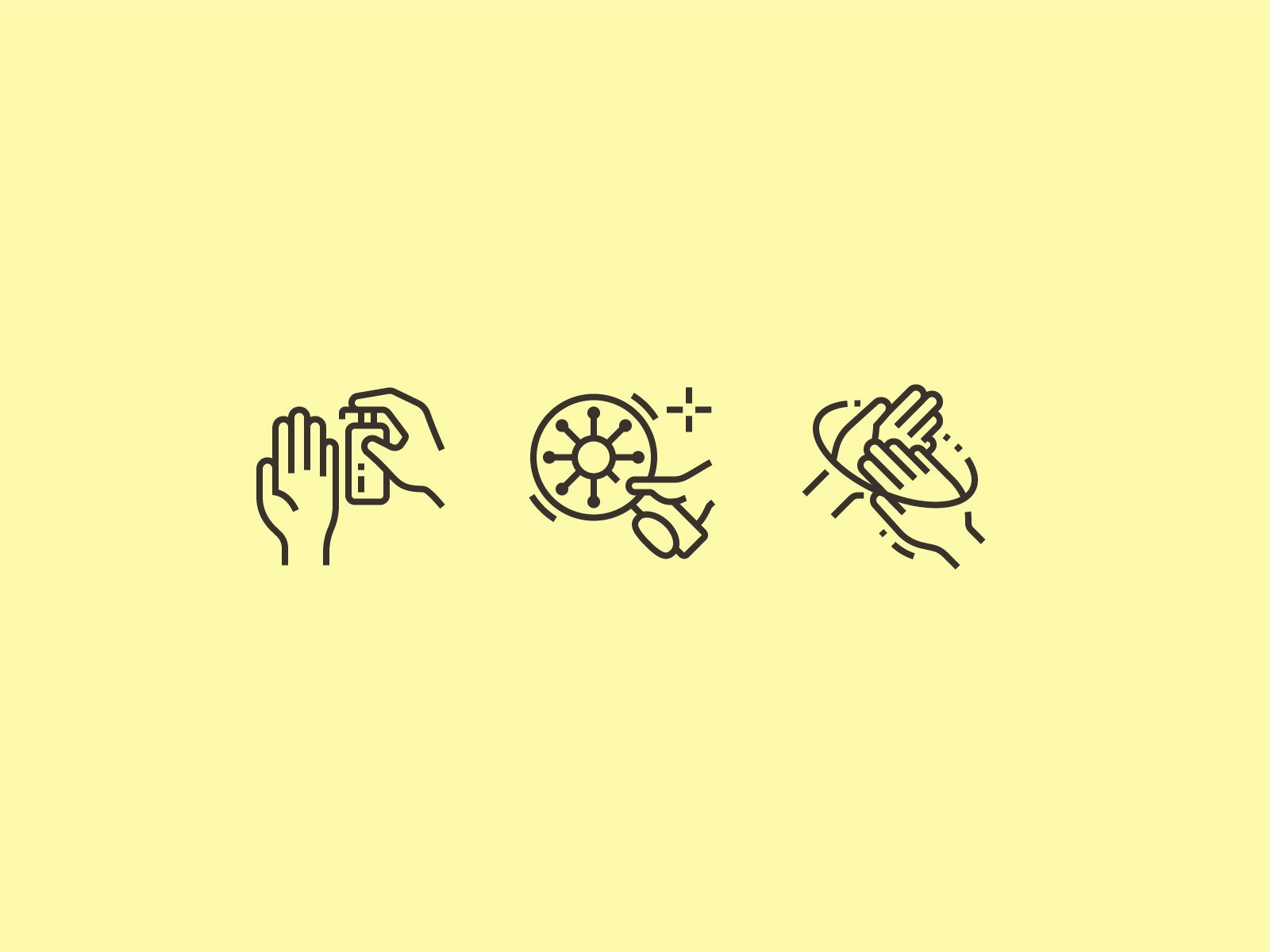 Hand hygiene icons by koloicons on Dribbble Hand hygiene icons