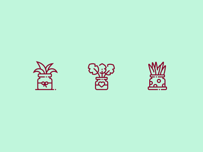 Flower in a pot Icons