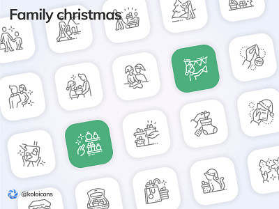 Family Christmas icon celebration children christmas christmas party christmas tree family family tree happy holiday icon icons kid new perfect pixel santa winter year