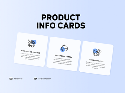 Product Information Cards cards cotton design eco ecologic ecology graphic icon icons info information perfect pixel product seamstress vector