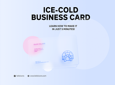 Ice cold business card blue business business card design businesscard card cold design ice icon icons igloo illustration perfect pixel village