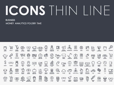 Business Thin Line Icons