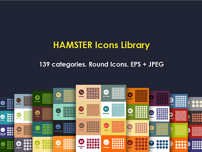 HAMSTER Round Icons Library bundle collection design graphic icons round set vector web