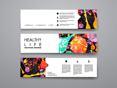 Set of Banners in healthcare style banners care health healthcare hospital layout medical medicine template