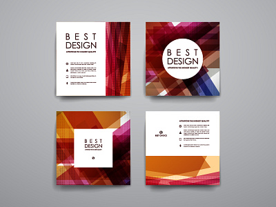 Set of Abstract Cards abstract card templates cards design graphic layout template vector