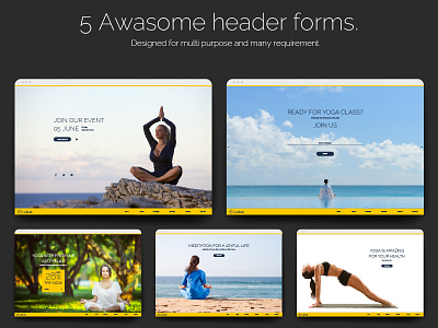 Lotus - Yoga PSD Template body bootstrap grid gym health lotus poses psd psd template studio template yoga