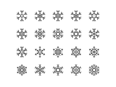 Snowflakes icons design icon icons perfect pixel simple svg web