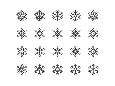 Just snowflake icons design icon icons perfect pixel simple snowflakes svg web