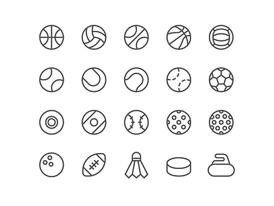 Which one is your favorite?) ball balls design icon icons perfect pixel simple sport svg web