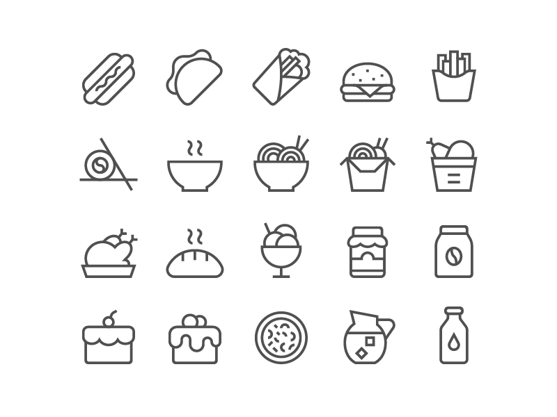 Tasty Food Icons By Koloicons On Dribbble