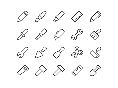 Tools icons design icon icons perfect pixel simple svg tools type web