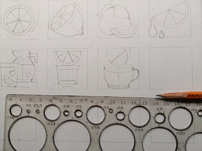 Citrus icons sketch craft design draft handmade icon icons process sketch start work
