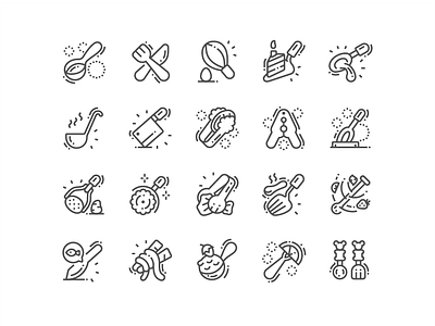 Cutlery Icons cake cook cutlery fish food fruits icon kitchen perfect pixel vegetables