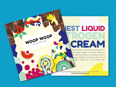 WOOP WOOP Icecream bananan branding design fresh frusits ice cream identity illustration lemon pineapple rainbow colors van tasty