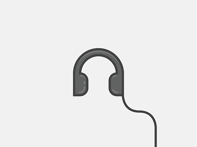 Headphones adobe headphone icon illustrator minimalistic simple simplistic