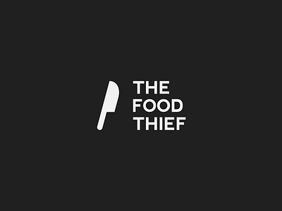 The Food Theif. food logo minimalistic simplistic theif