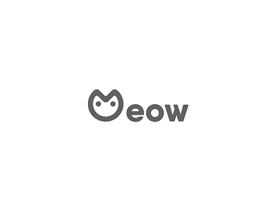 Meow cat logo meow