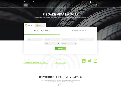Online store for tires