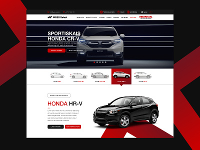 Honda Dealership Website buttons car dealership header honda icons menu tabs website