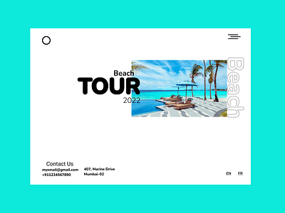 Minimal UI design for travel website 2022 beach branding landing page minimalist turquoise ui uiux ux design website website design