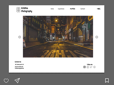 Photographer portfolio landing page