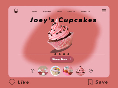 Landing page for cupcake store🧁 2022 design graphic design instagram post landing page ui uiux website design