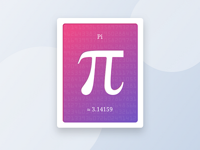 Happy Pi Day 3.14 card informative minimal pi simple symbol ui vedhage