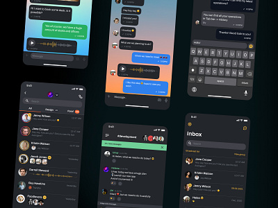 Figma iOS UI kit - Messenger templates app chat design figma ios kit messenger system ui