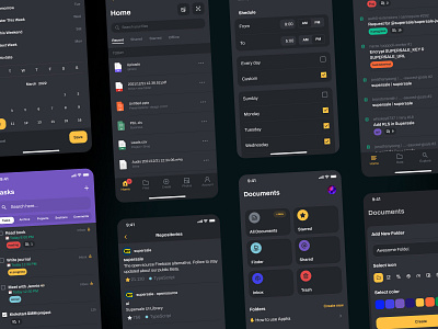 Figma iOS UI kit - 💪 Productivity templates app design figma ios kit productivity settings system ui