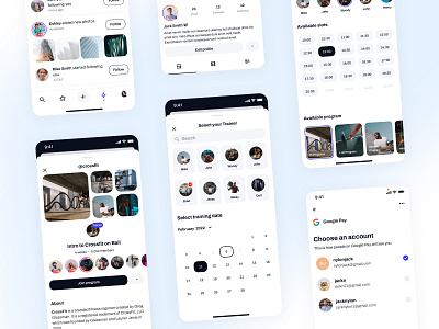 Figma iOS UI kit - Social templates