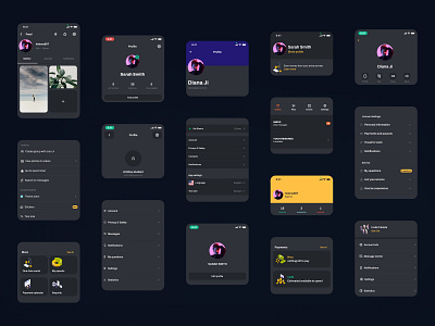 Figma iOS UI kit - Profile widgets