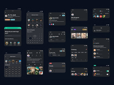 Figma iOS UI kit - Social widgets by F e l i ︎ for Setproduct on Dribbble