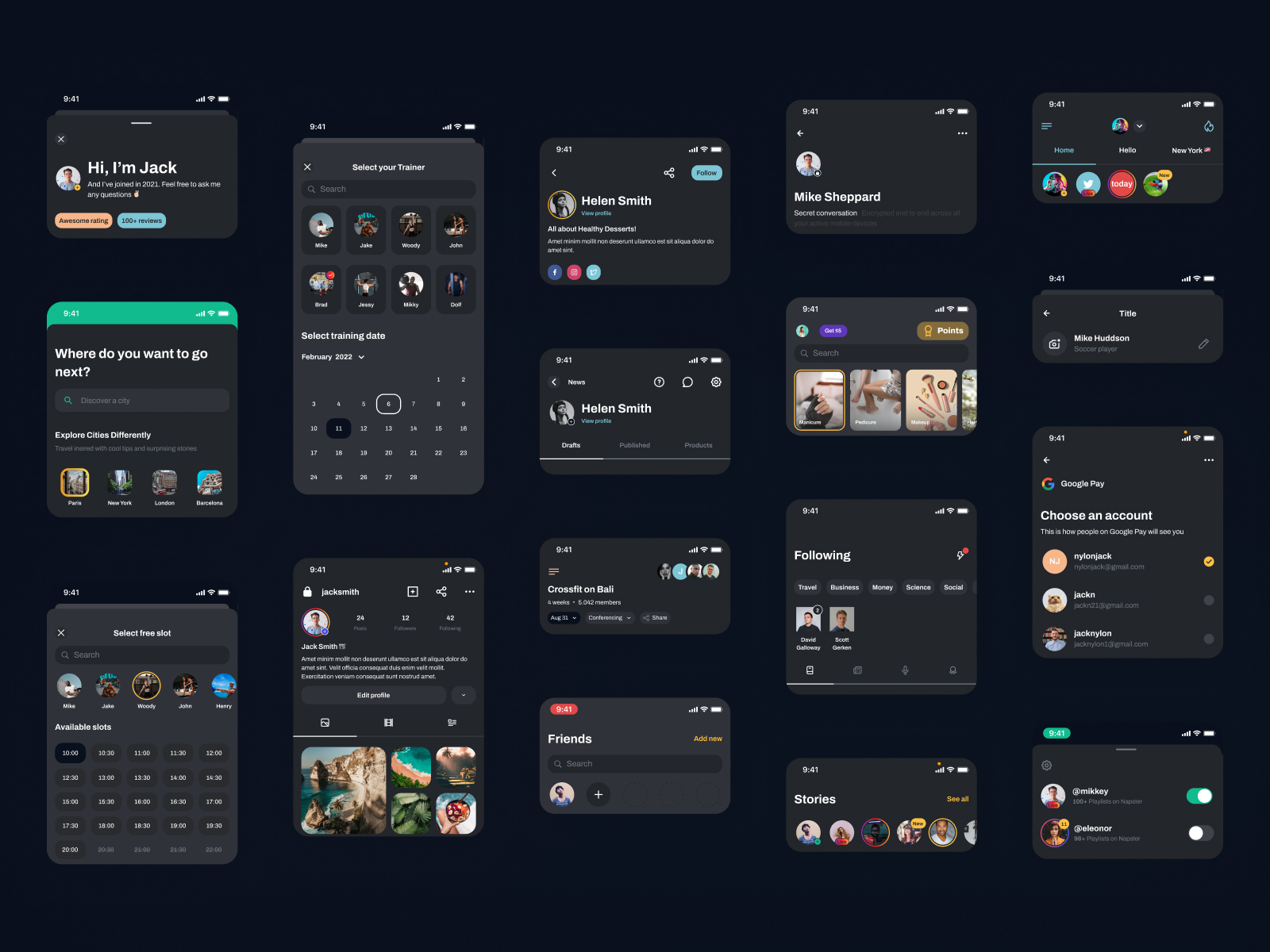 Figma iOS UI kit - Social widgets by F e l i ︎ for Setproduct on Dribbble