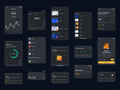 Figma iOS UI kit - Finance widgets app design figma finance ios kit system ui