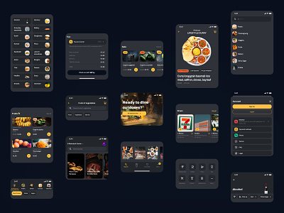 Figma iOS UI kit - Food & Drink widgets app delivery design drink figma food illustration ios kit system ui