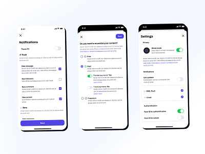 Figma iOS UI kit - Settings templates app design figma ios kit settings system ui