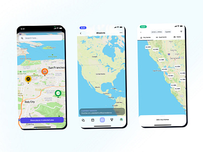 Figma iOS UI kit - Map templates app design figma ios kit map system ui