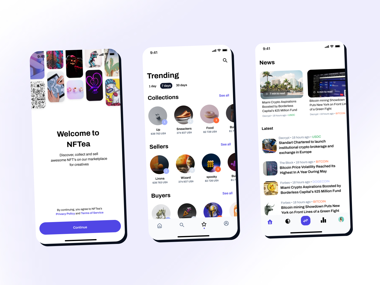 Figma iOS UI kit - 💰 Crypto templates by F e l i ︎ for Setproduct on ...