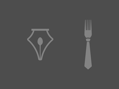 Corporate Dining Icon Options business corporate dining fork fountain pen icon iconography spoon tie