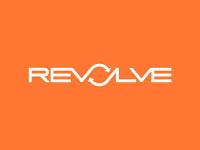 Revolve Brand Design atlanta branding identity junk removal lettering logo orange recycling revolve typography