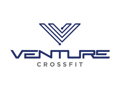 Venture CrossFit Branding branding circuit crossfit identity illustration logo muscle strength stretch v venture
