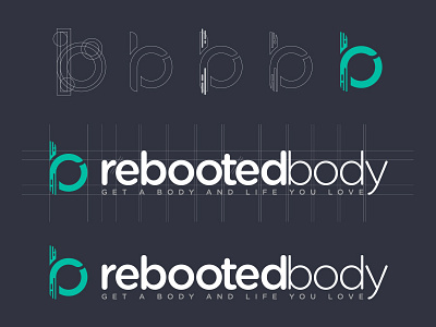 Rebooted Body Rebrand body branding fitness logo modern rebooted round