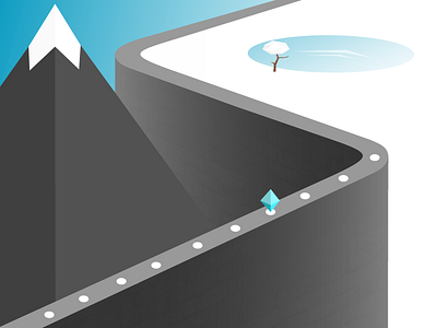 Sneak peak of iOS game app game geometric ice illustrator ios iphone isometric mountain snow svg vector