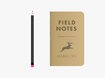 Jackalope Field Notes dribbble field icon illustrator jackalope meetup notebook notes palantir pencil svg