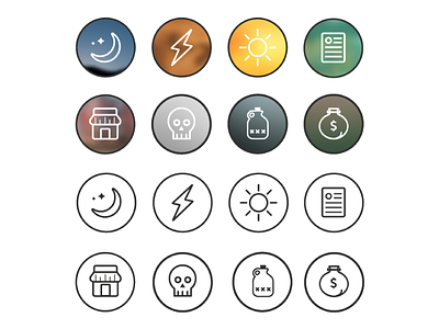 Icon Set icons illustrator vector