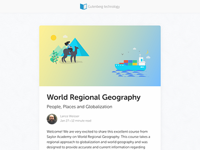 Geography course design
